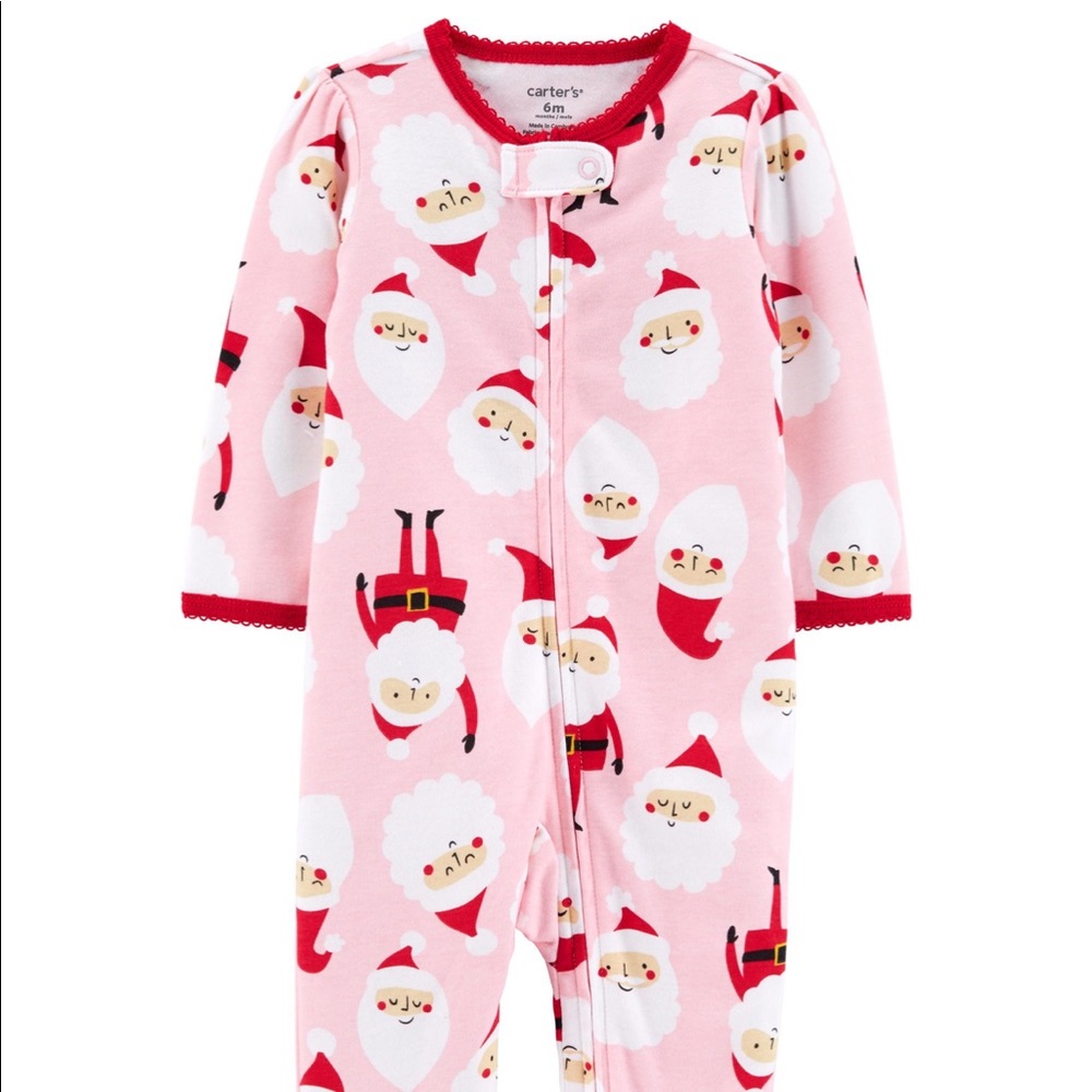 Carter’s Santa Footed Sleeper 9m NWT